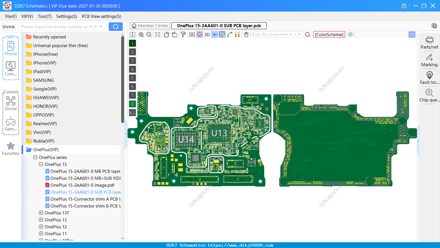 OnePlus 15-3AA601-0 SUB PCB Layer